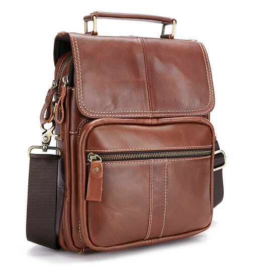 Men's Genuine Leather Handmade First Layer Cowhide Men's Bags