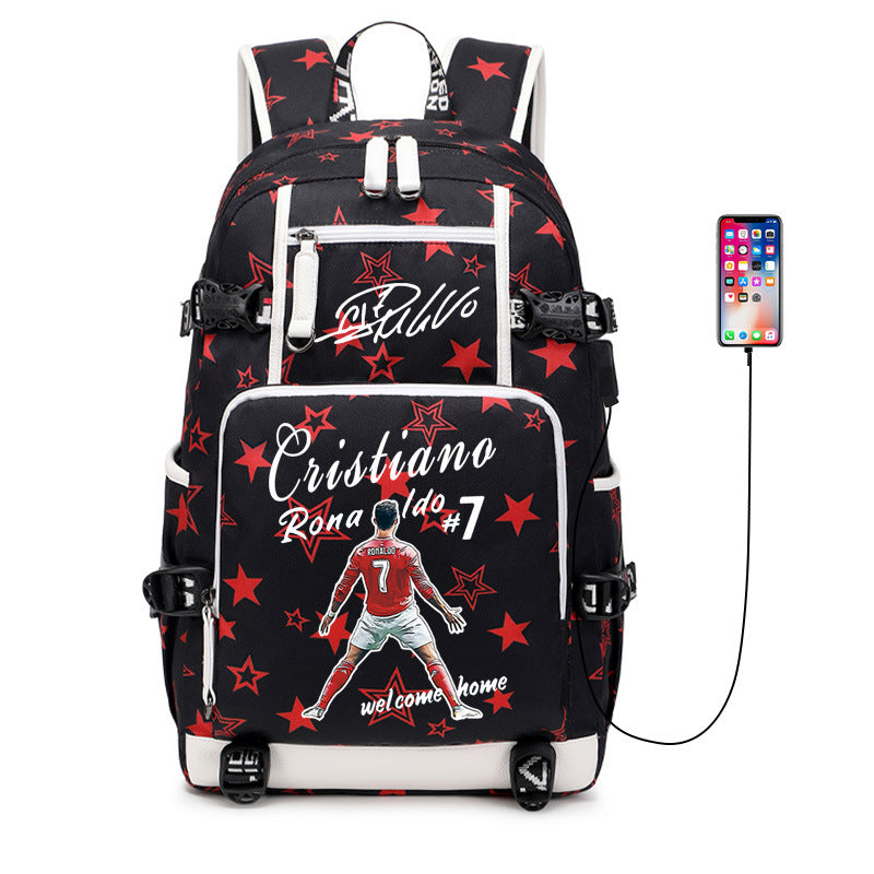 Women's & Men's & Football Star Luo Large Capacity Backpacks