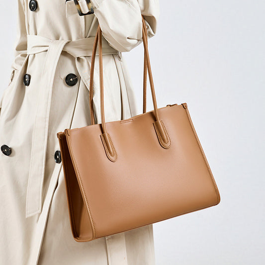 Women's Large Capacity Leather Niche High Sense Shoulder Bags