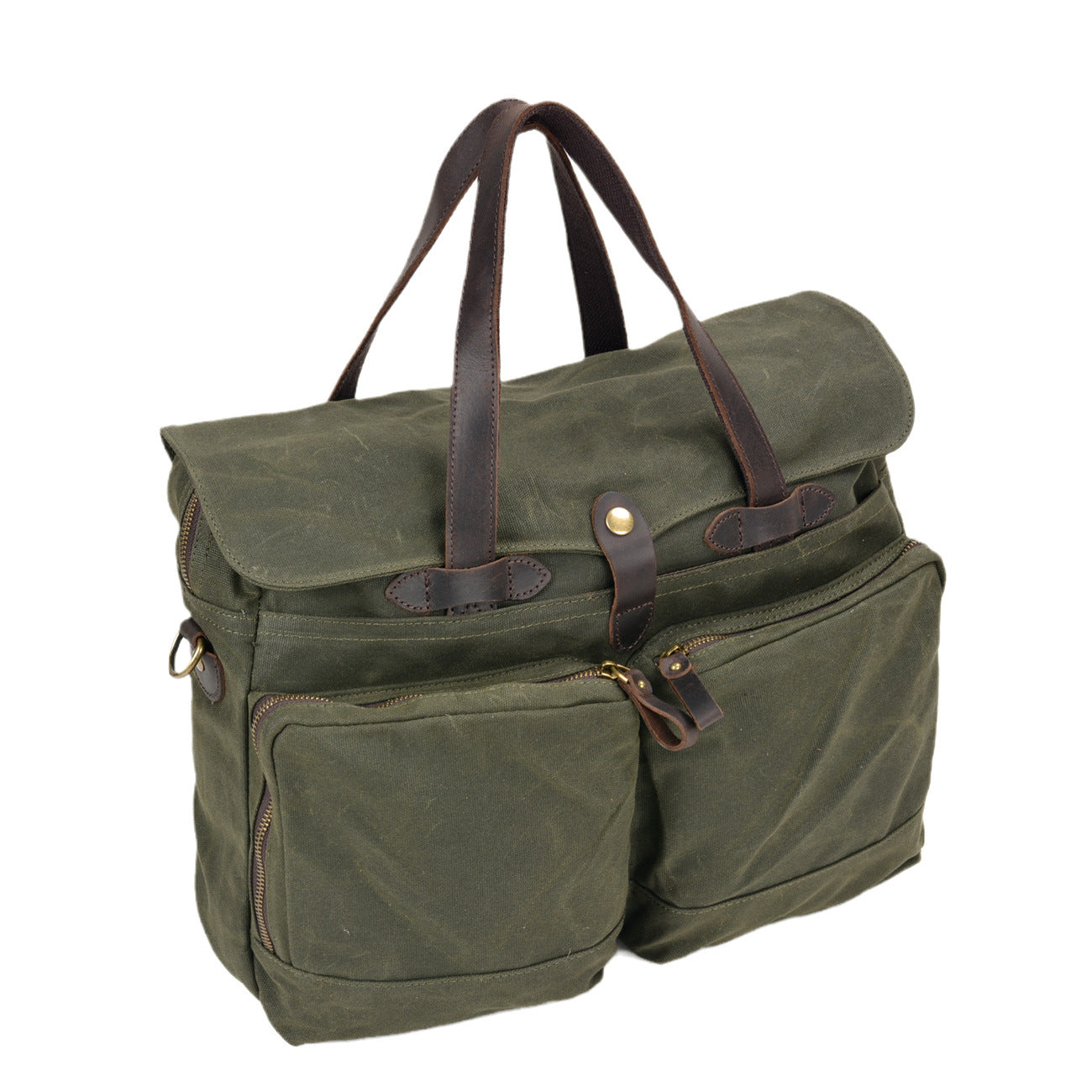 Men's Retro Soft Oil Wax Canvas Business Men's Briefcases
