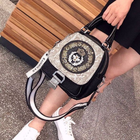 Women's Hot Rhinestone Fashion Trendy High-grade Leather Shoulder Bags