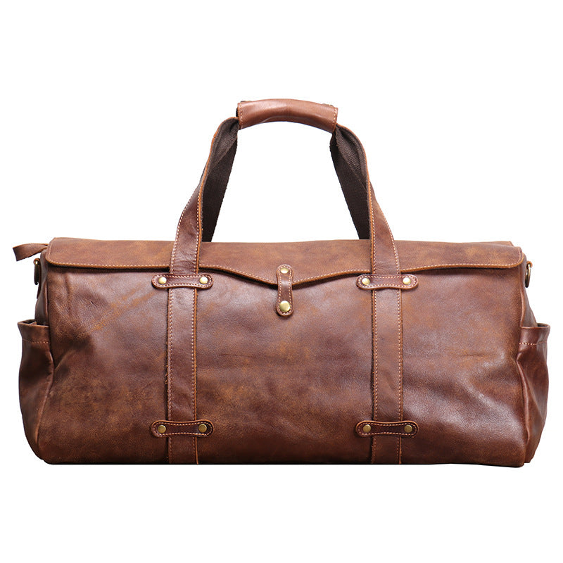 Women's & Men's & Vintage Matte Leather Portable Large Travel Bags