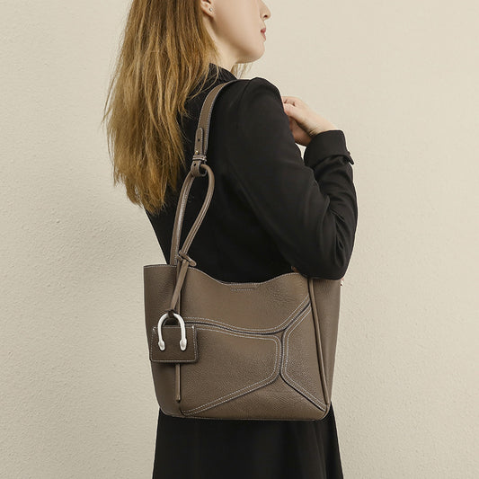 Women's Design Splicing Special Toe Cap Layer Bags