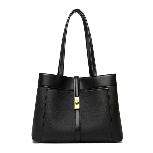 Women's High-grade Large Capacity Versatile Contrast Color Tote Bags