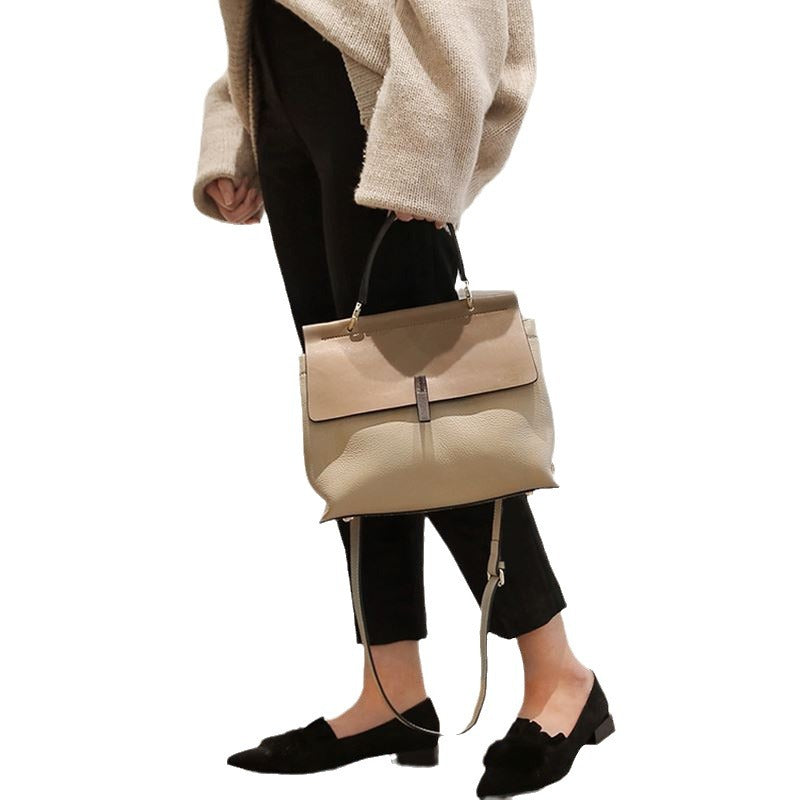 Women's Genuine Leather Fashion Retro Korean Type Shoulder Bags