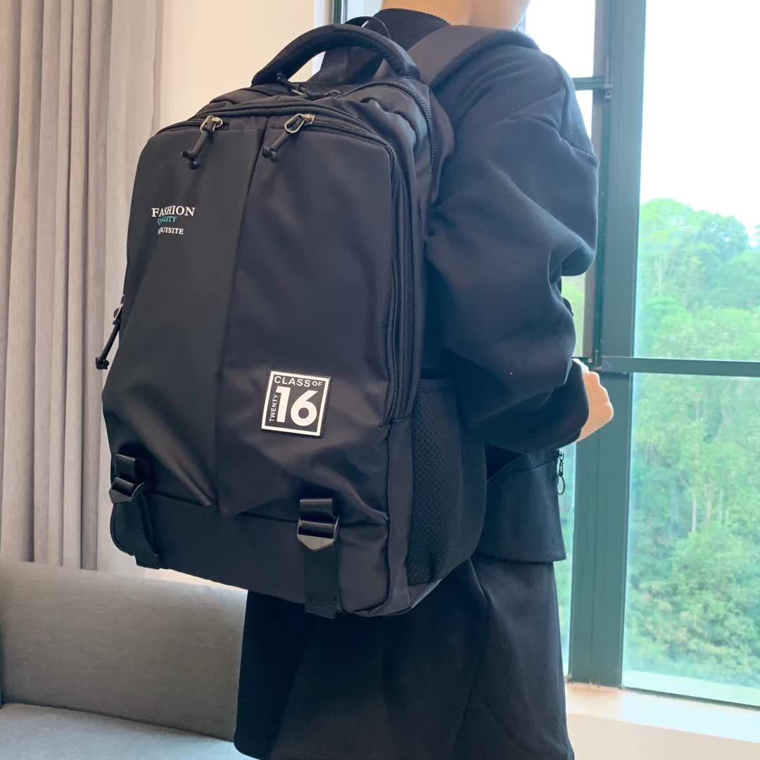 Men's Color Nylon Lightweight Large Capacity Business Backpacks