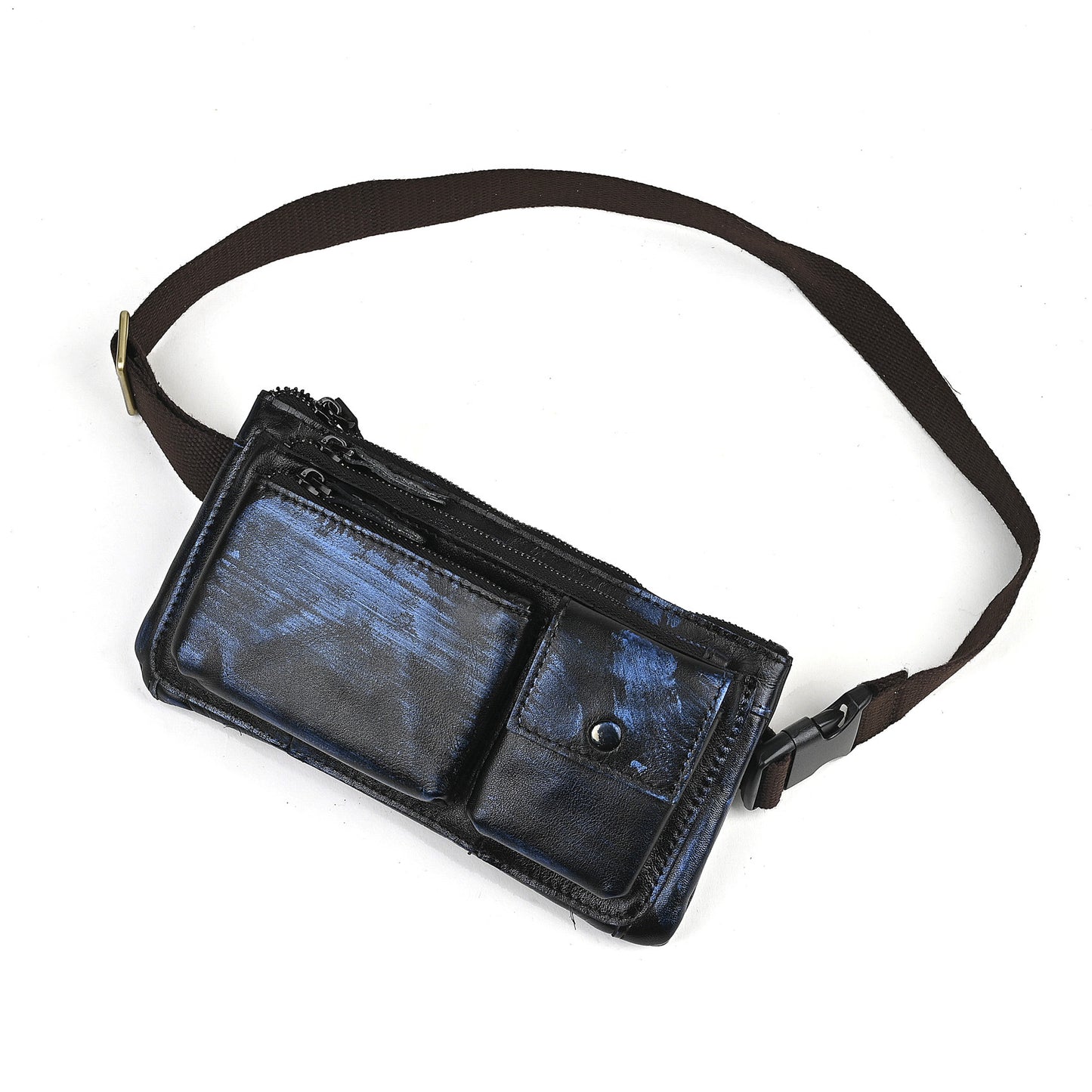 Men's Layer Crazy Horse Skin Cowhide Trendy Men's Chest Bags