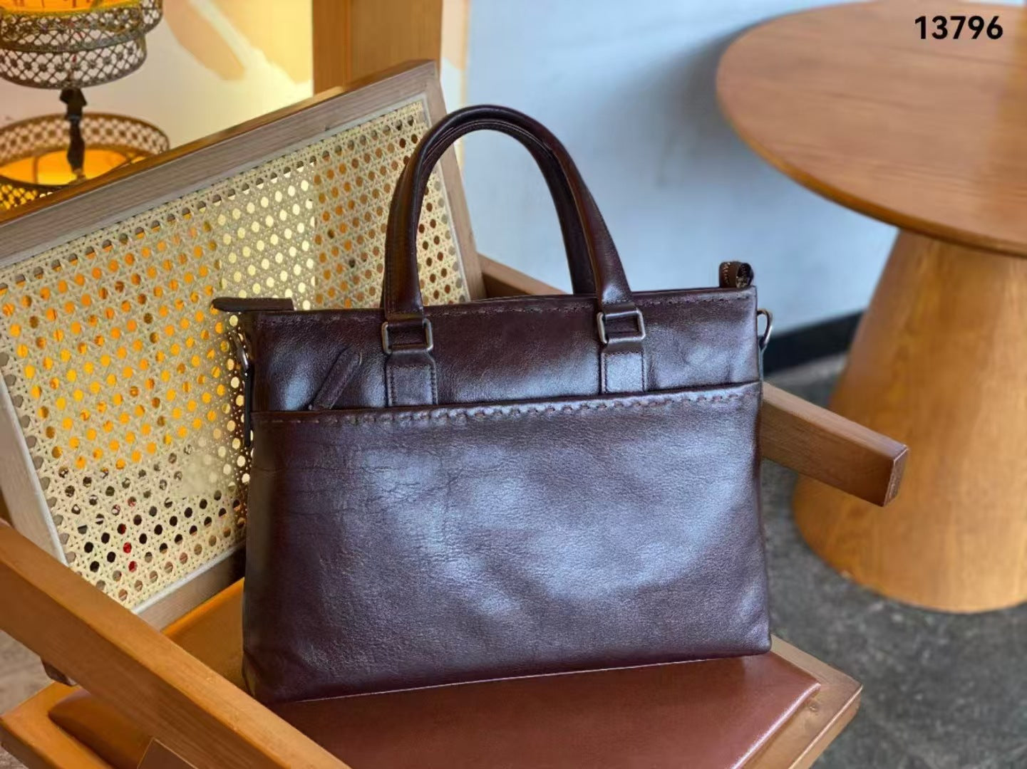 Men's Listing First Layer Vegetable Tanning Cowhide Men's Briefcases