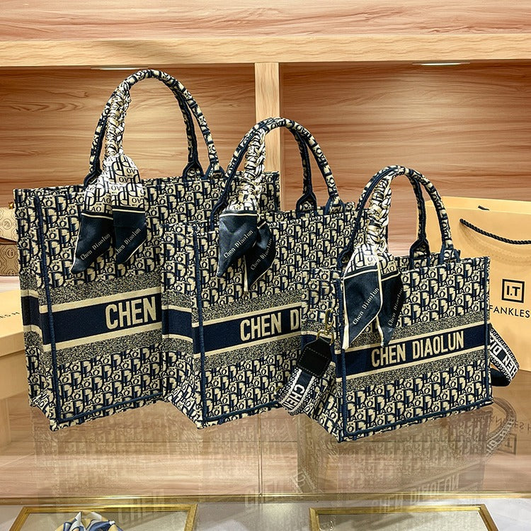 Women's Hand-held Embroidered Vegetable Basket Advanced Large Crossbody Bags