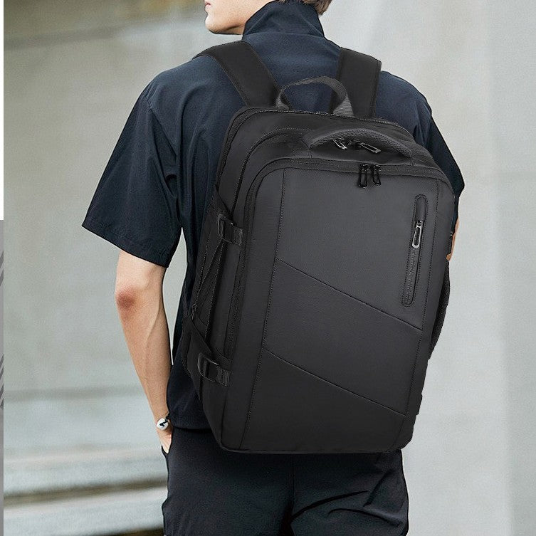 Simple Waterproof Derm Leather Fashion Business Backpacks