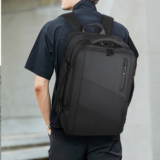 Simple Waterproof Derm Leather Fashion Business Backpacks