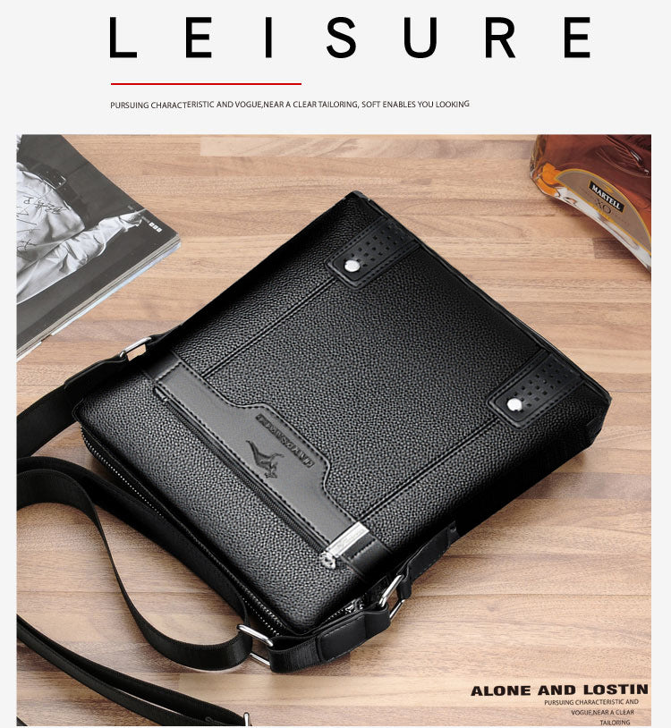 Men's First Layer Cowhide Genuine Leather Soft Men's Shoulder Bags