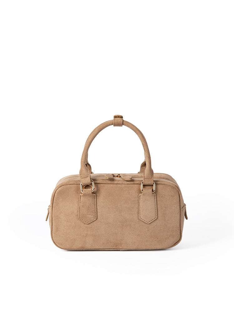 Women's Soft Trendy Retro Suede Portable For Small Square Bags