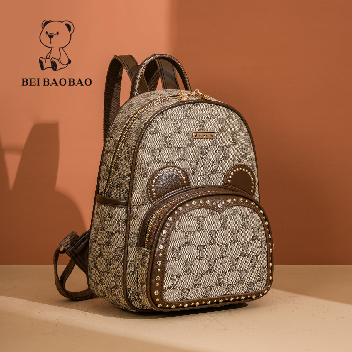 Women's Source Retro Trendy Leisure Large Capacity Backpacks