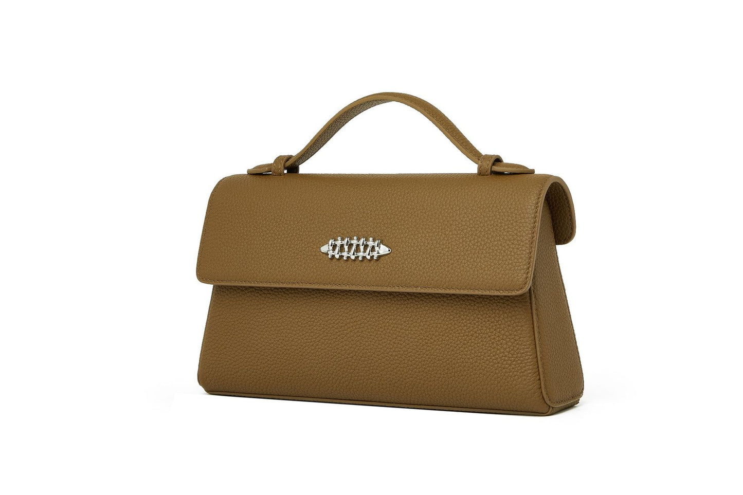 Women's Litchi Pattern First Layer Cowhide Commuter Handbags
