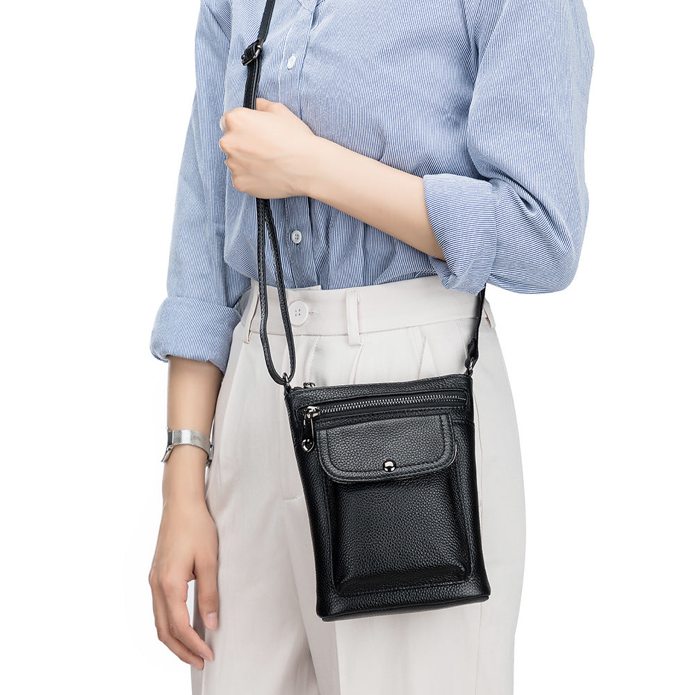 Women's Genuine Leather Large Capacity Mobile First Phone Bags