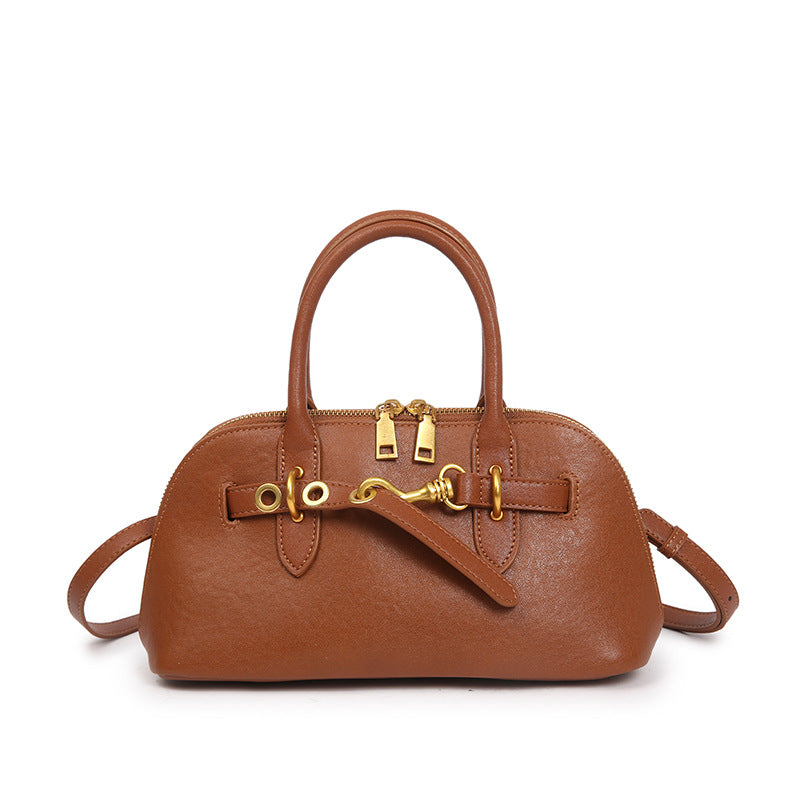 Women's Light Luxury Minority Shell Genuine Leather Crossbody Bags