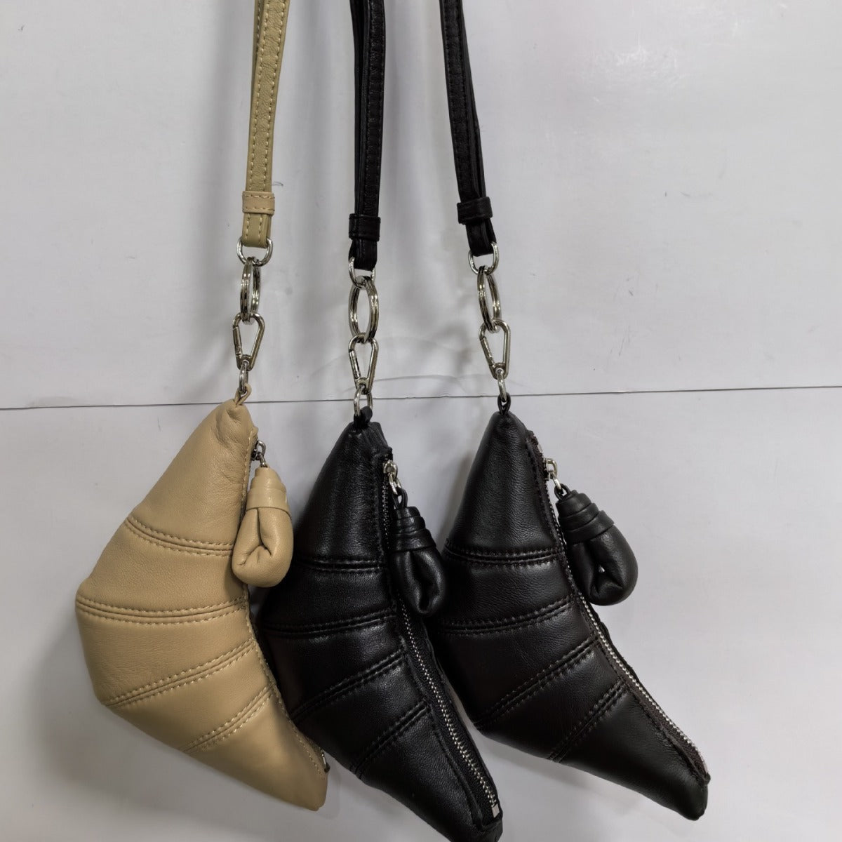Genuine Leather Mini Croissant Pouch Dumpling Ode Armpit Bags
