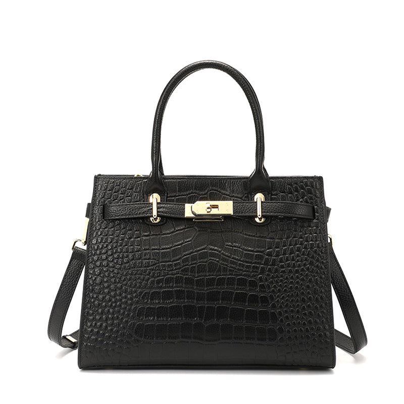 Women's Large Light Luxury Minority High-grade Crocodile Pattern Capacity Handbags