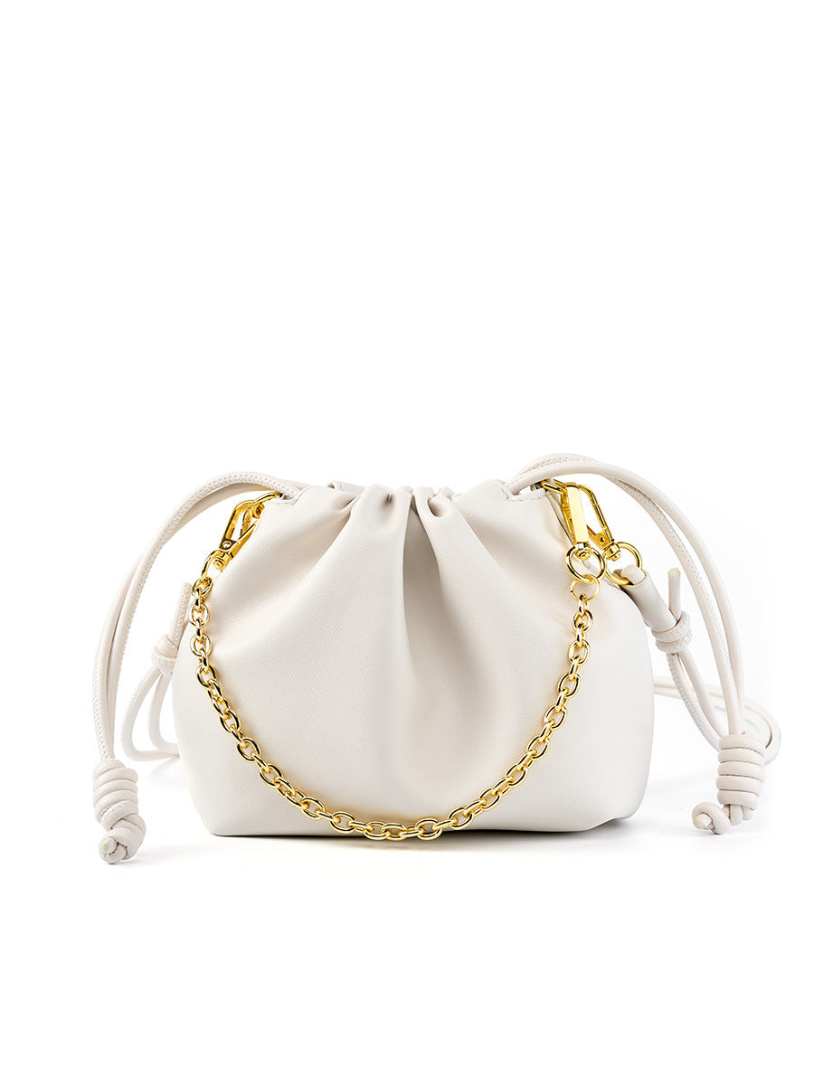 Women's Genuine Leather Lucky Size Cloud Chain Crossbody Bags