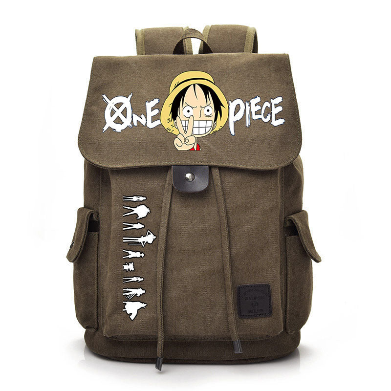 King Of The Piece Retro Canvas Middle School Students' Schoolbags