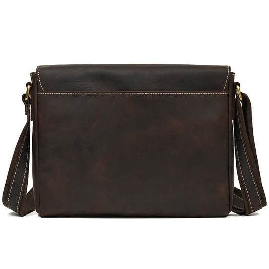 Men's Leather Crazy Horse Vintage Top Layer Men's Shoulder Bags