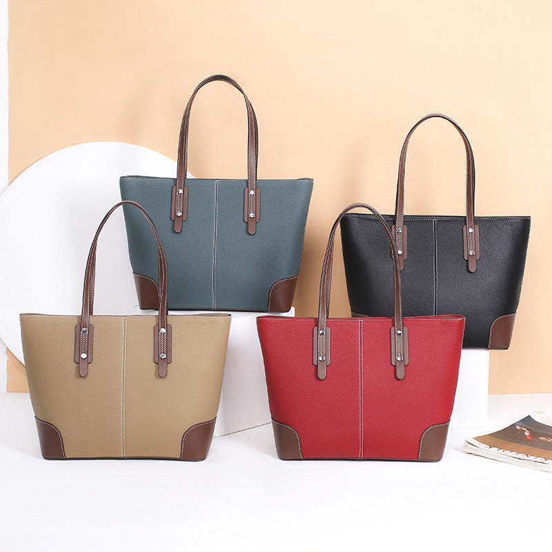 Women's Genuine Leather Large Capacity Female Versatile Shoulder Bags