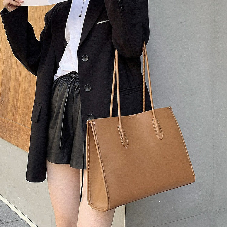 Women's Genuine Leather Underarm Large Capacity Portable Tote Bags