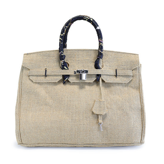 Fashion International Catwalk Vintage Drawstring Jute Handbags