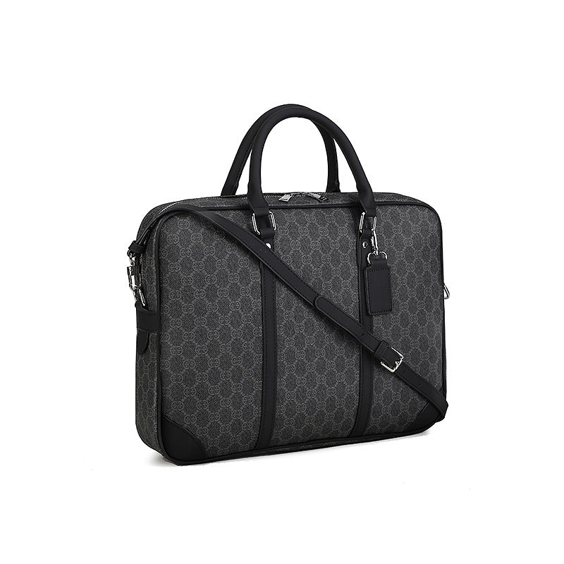 Men's Business Green Zipper Large Capacity File Men's Briefcases