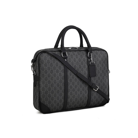 Men's Business Green Zipper Large Capacity File Men's Briefcases