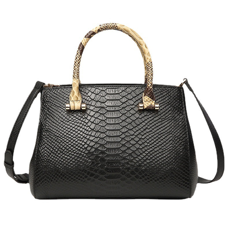 Women's First Layer Cowhide Hand High Sense Mother Genuine Handbags