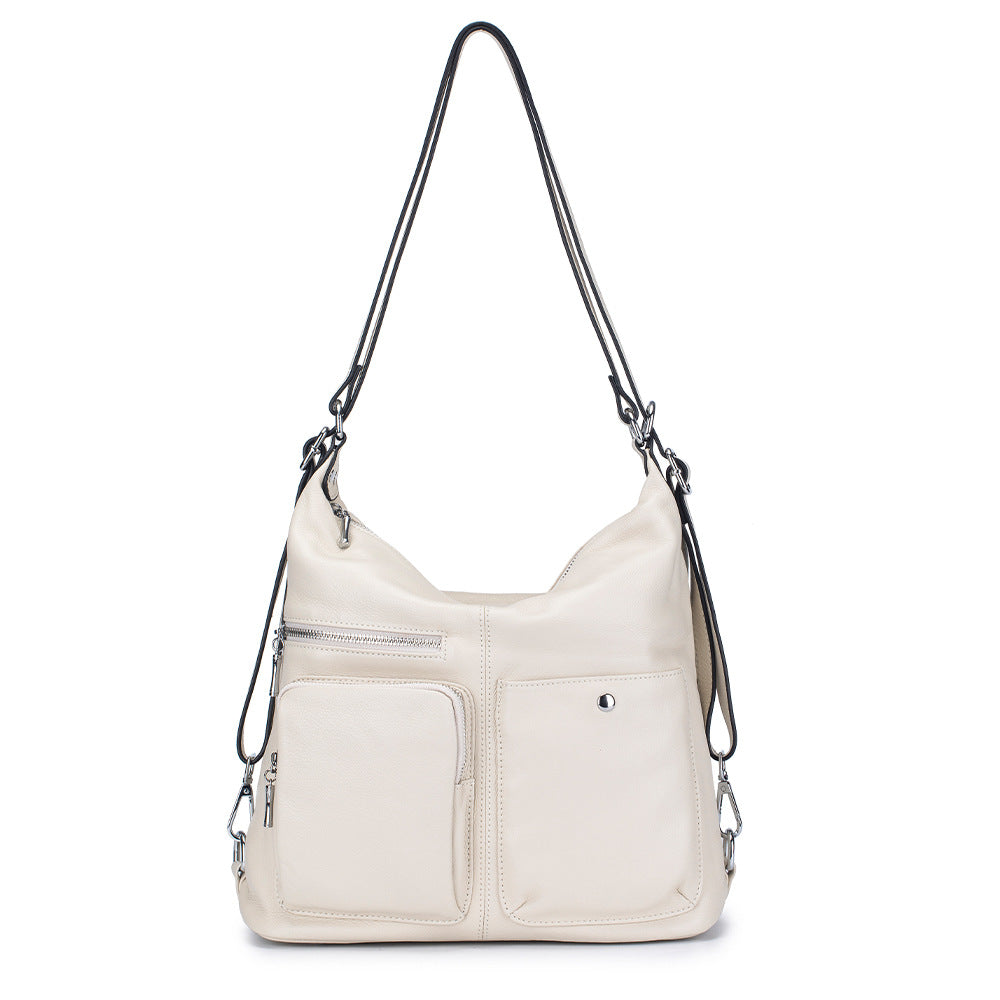 Women's Genuine Leather Made Korean Versatile First Layer Cattlehide Fashion Backpacks