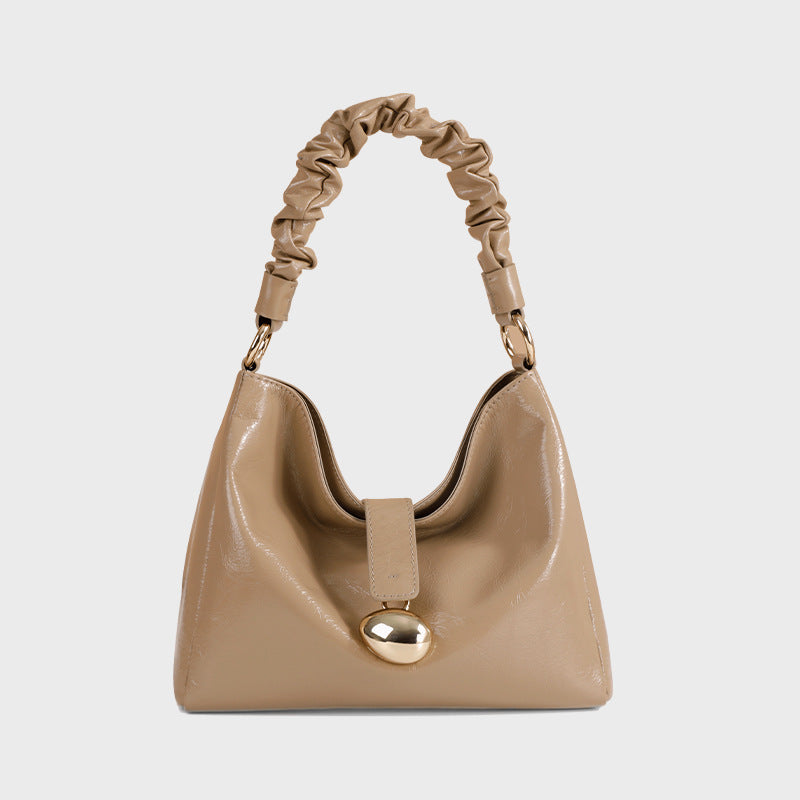 Women's High-grade Niche Underarm Genuine Leather Cattle Armpit Bags