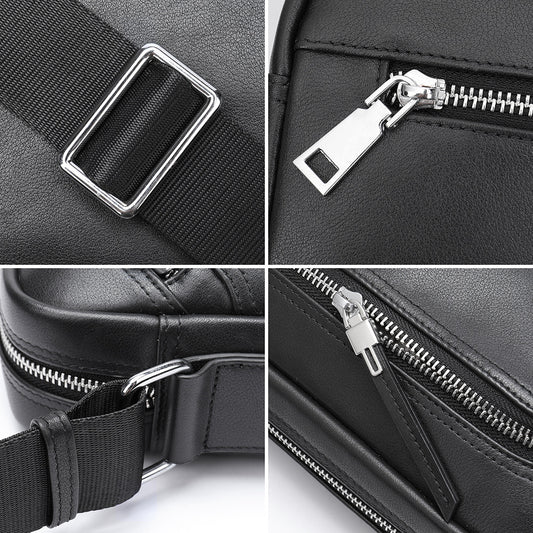 Men's Genuine Leather Fashion Versatile Stylish First Men's Messenger Bags