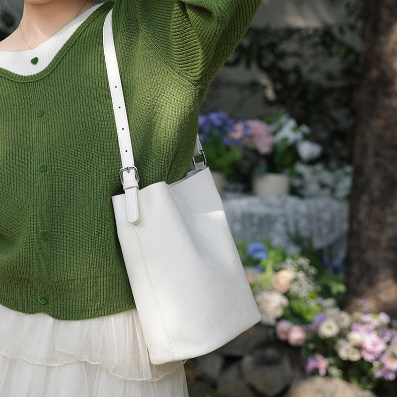 Women's Vegetable Tanning Leather Retro Trendy High-grade Crossbody Bags