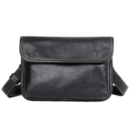 Men's Leather Street Trendy First Layer Cowhide Men's Messenger Bags