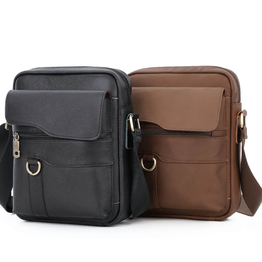 Men's Leather Vintage First Layer Cowhide Large Bags