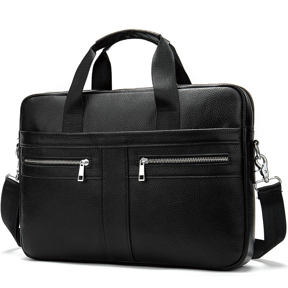 Men's Trendy Business Genuine Leather Portable Men's Briefcases