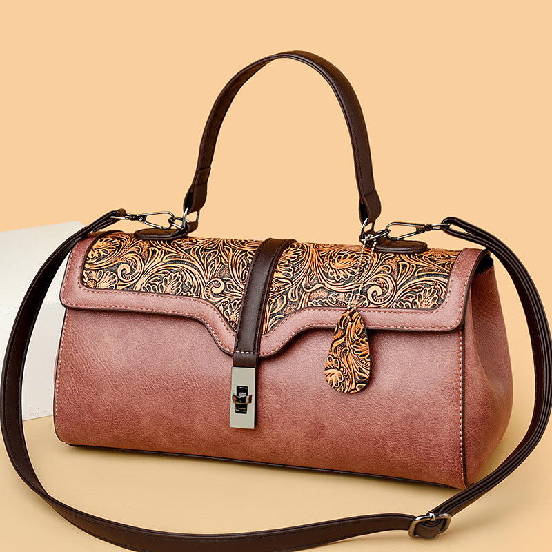 Women's Retro Fashion Pillow Cool Contrast Color Handbags
