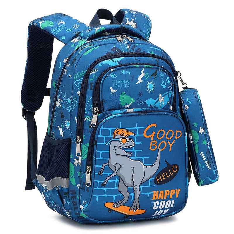 Children's Male Three-piece Dinosaur Grade Burden Reduction Elementary School Students' Schoolbags