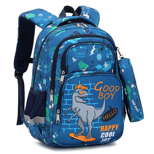 Children's Male Three-piece Dinosaur Grade Burden Reduction Elementary School Students' Schoolbags