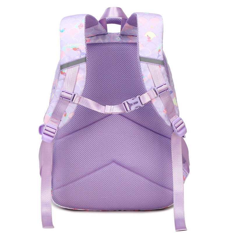 Three-piece Primary Female Marine Elements Printing Elementary School Students' Schoolbags
