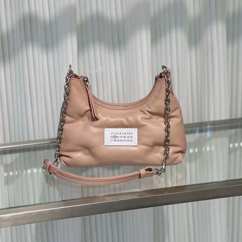 Women's High Version Cloud Mini Underarm Leather Armpit Bags