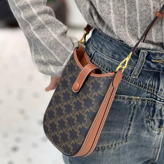 Genuine Leather Arc Mobile Fashion Single Phone Bags