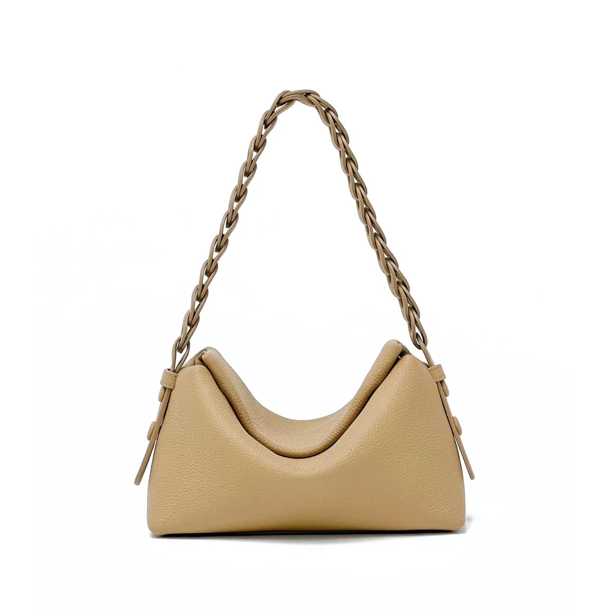 Women's First Layer Cowhide Underarm Minority Simple Shoulder Bags
