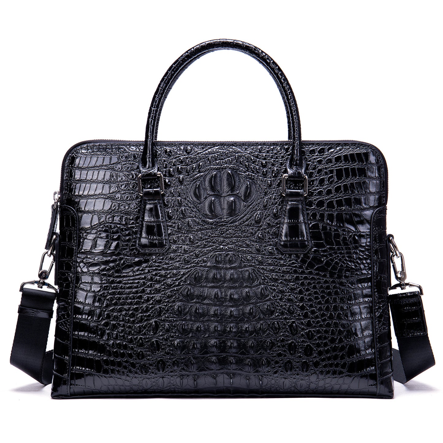 Men's Crocodile Pattern Business Leather First Layer Men's Briefcases