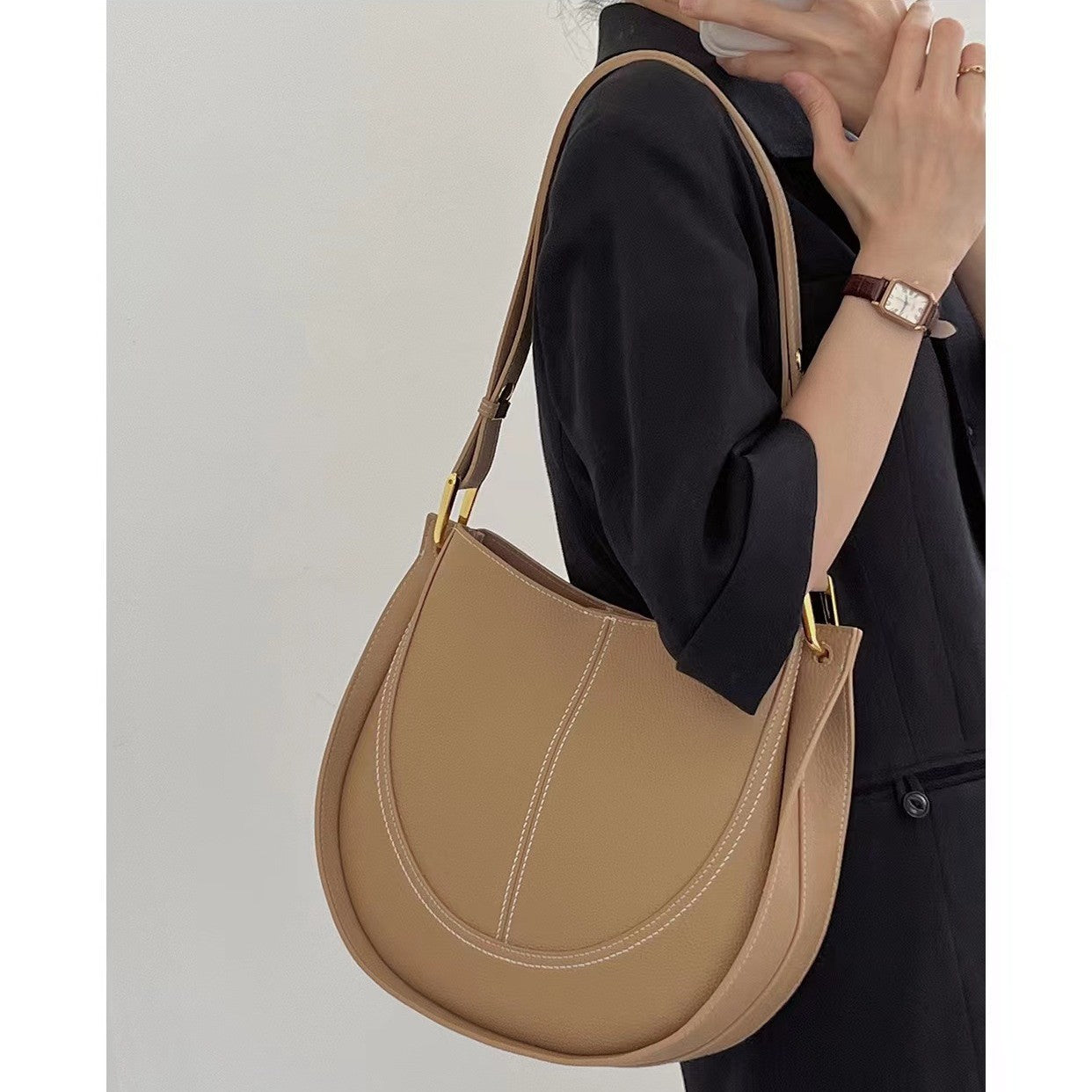 Women's Soft Leather Design Special Interest Light Luxury Shoulder Bags