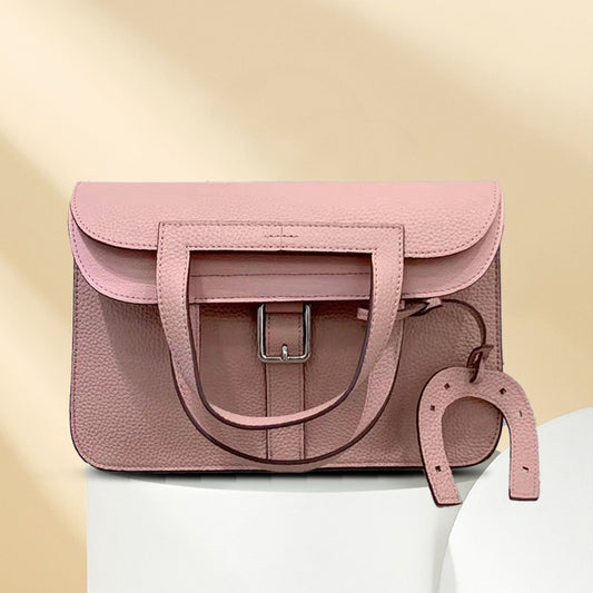 Women's Hand Top Layer Cowhide Lychee Pattern Crossbody Bags