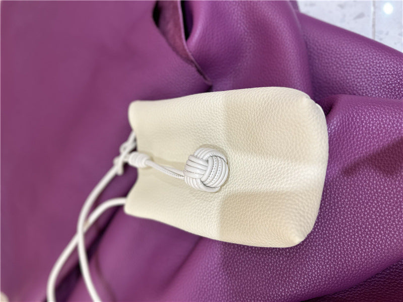 Women's Woven Ball Mobile Leather Mini Simple Phone Bags